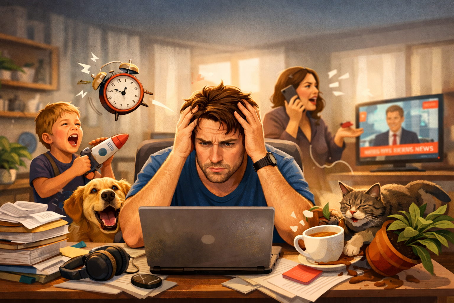 O que mais atrapalha a produtividade no home office